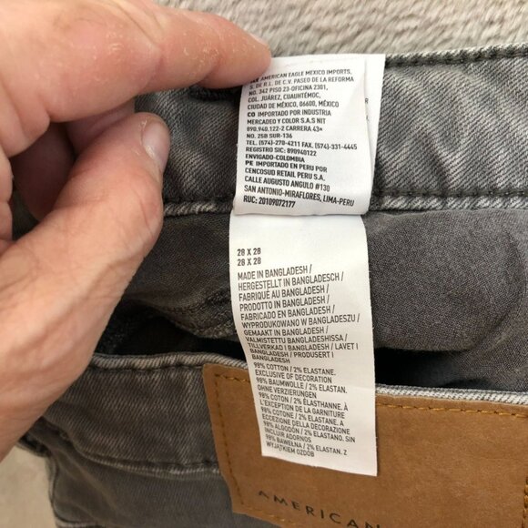 American Eagle Men's Jeans 28x28 Gray Next Level Flex Skinny - Picture 3 of 16